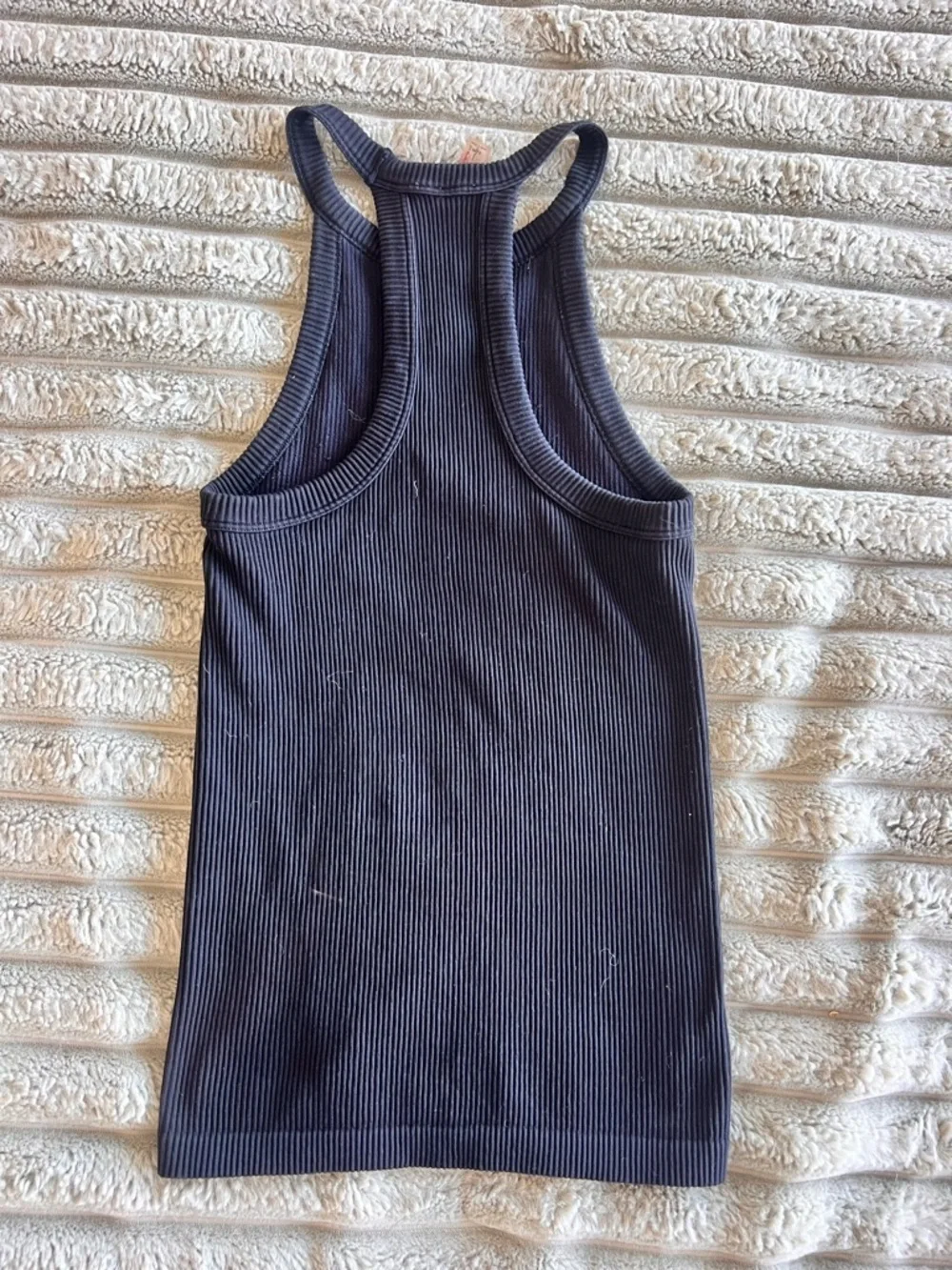 Commando Studio Ribbed Racerback Tank Top- Black- Size S/M - Picture 6 of 9